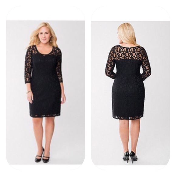 Lane Bryant Dresses & Skirts - Lane Bryant Black Lace Overlay Dress